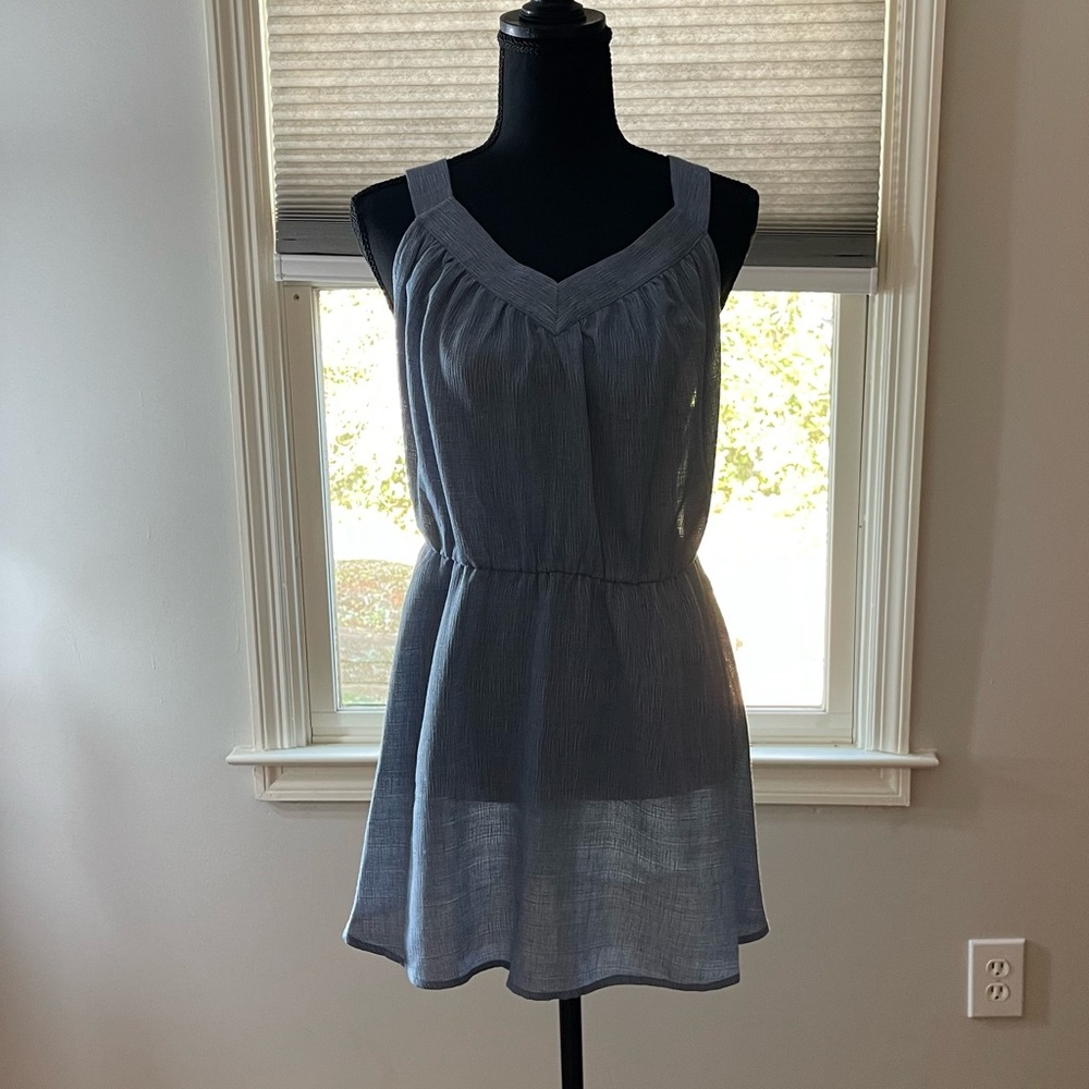 Lane Bryant Light Blue Sleeveless V-neck Sundress NWT!